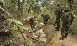 Three bunkers destroyed, major arms cache seized by Manipur Police during search operations