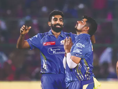 Mumbai hit a brilliant six Mumbai hit a brilliant six