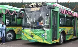 Delhi CM Rekha Gupta launches 400 electric buses