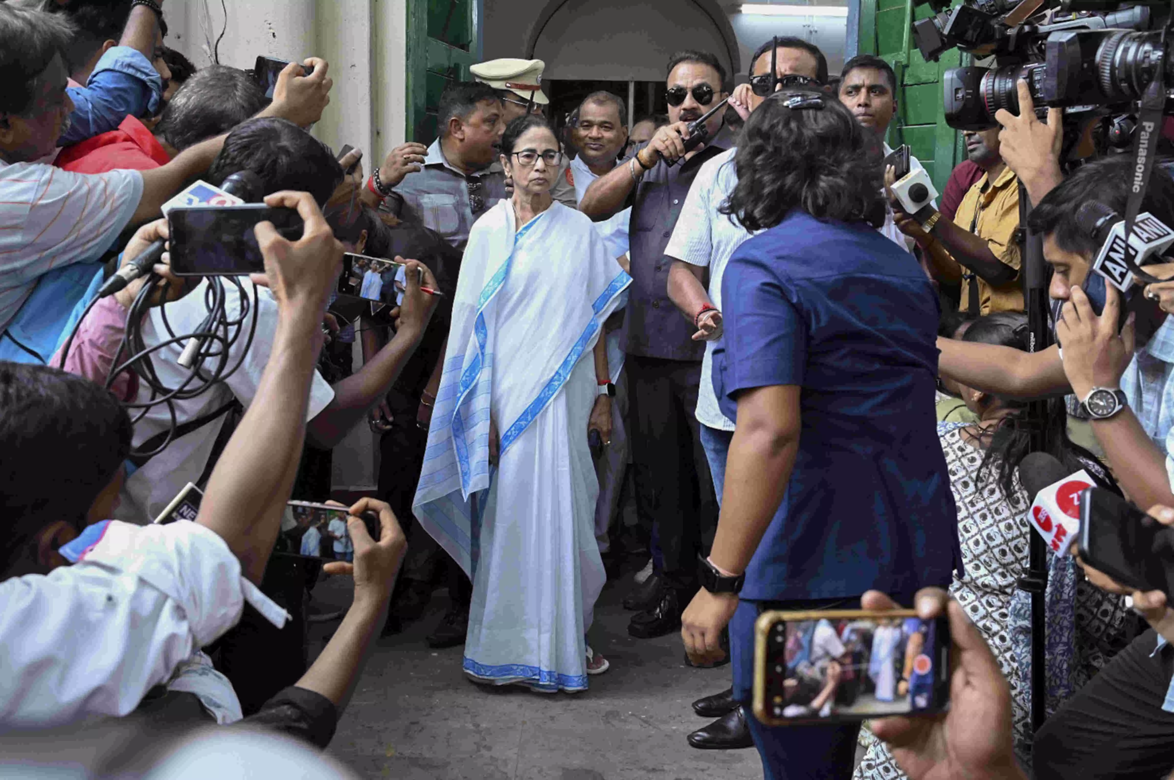 Mamata visits riot-hit Murshidabad, meets victims families Mamata visits riot-hit Murshidabad, meets victims families
