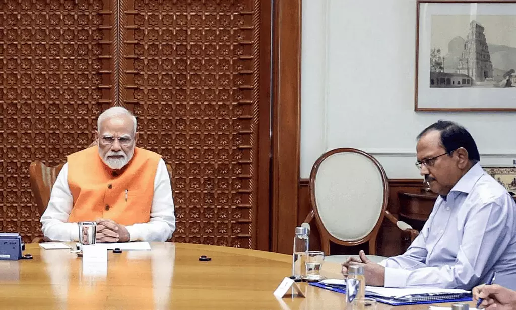 High alert on borders: Ajit Doval briefs PM Modi High alert on borders: Ajit Doval briefs PM Modi