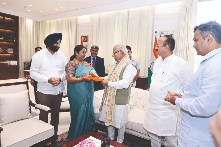 Manohar Lal Khattar & CM Gupta discuss Capital’s urban makeover Manohar Lal Khattar & CM Gupta discuss Capital’s urban makeover