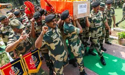 Lt Guv, Dy CM joins wreath laying ceremony of slain BSF officer in Jammu Lt Guv, Dy CM joins wreath laying ceremony of slain BSF officer in Jammu