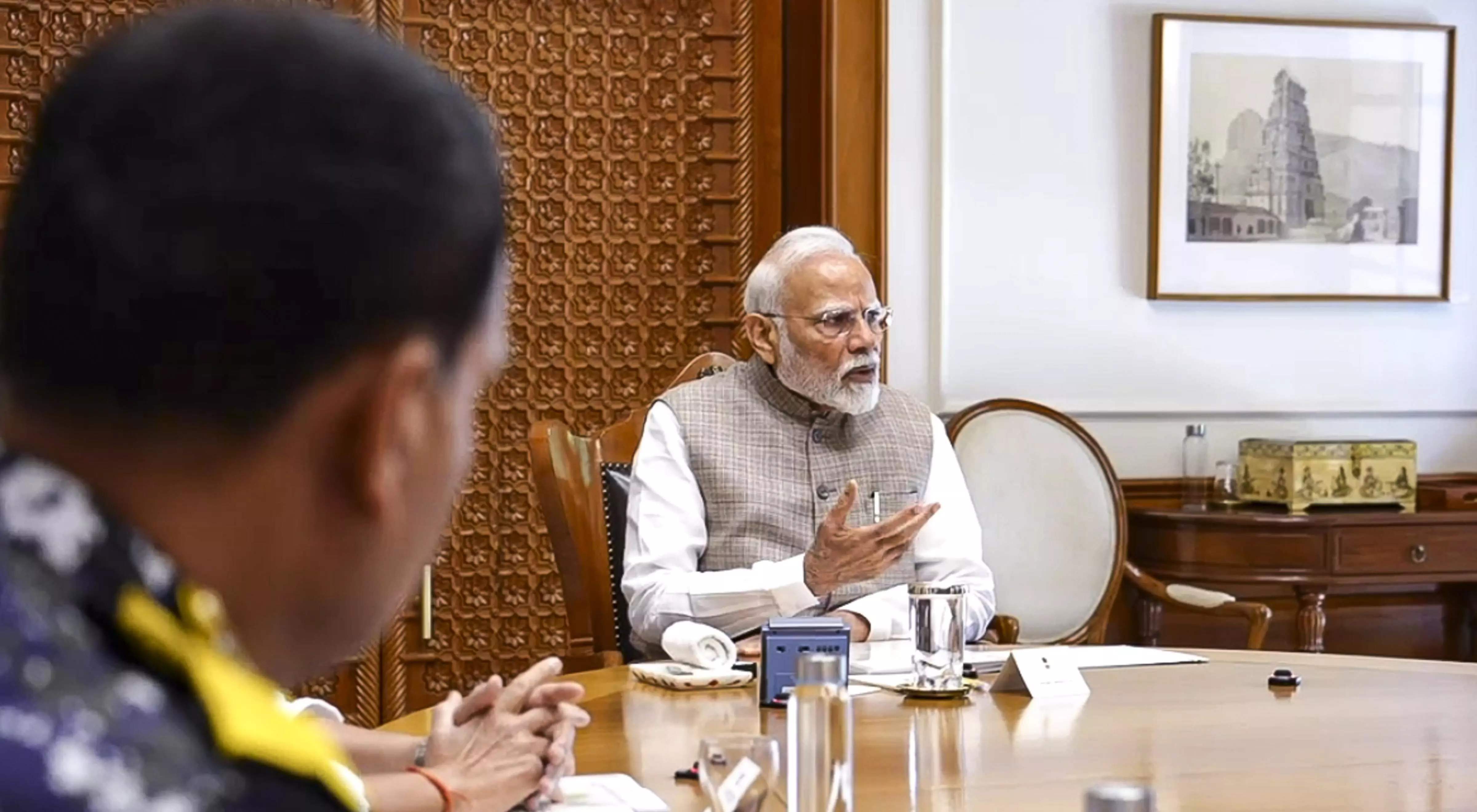 PM Modi chairs high-level meet with top ministers, NSA, CDS, tri-service chiefs PM Modi chairs high-level meet with top ministers, NSA, CDS, tri-service chiefs