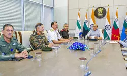 Rajnath Singh holds high-level meeting with Defence Secretary, CDS, Navy and Army Chiefs