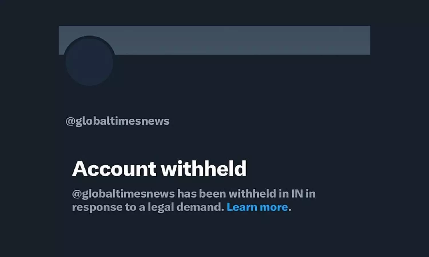 Chinas Global Times, Xinhua X-account handles blocked in India Chinas Global Times, Xinhua X-account handles blocked in India