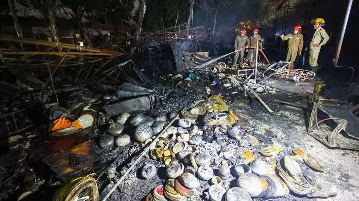 Delhi govt approves Rs 49.83 lakh tender for reconstruction of fire-gutted shops at Dilli Haat Delhi govt approves Rs 49.83 lakh tender for reconstruction of fire-gutted shops at Dilli Haat