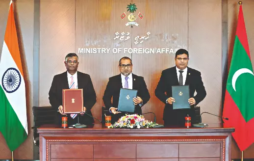 India & Maldives ink 13 MoUs for projects under Indian assistance India & Maldives ink 13 MoUs for projects under Indian assistance