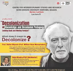 Prof Walter Mignolo to deliver talk on decolonisation at CISRS Prof Walter Mignolo to deliver talk on decolonisation at CISRS