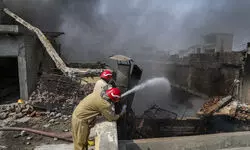 Building collapses after massive fire at factory triggers blast in Delhis Bawana