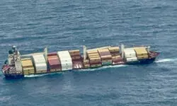 Liberian cargo ship carrying 640 containers onboard, including 13 hazardous cargoes sinks off Kerala coast