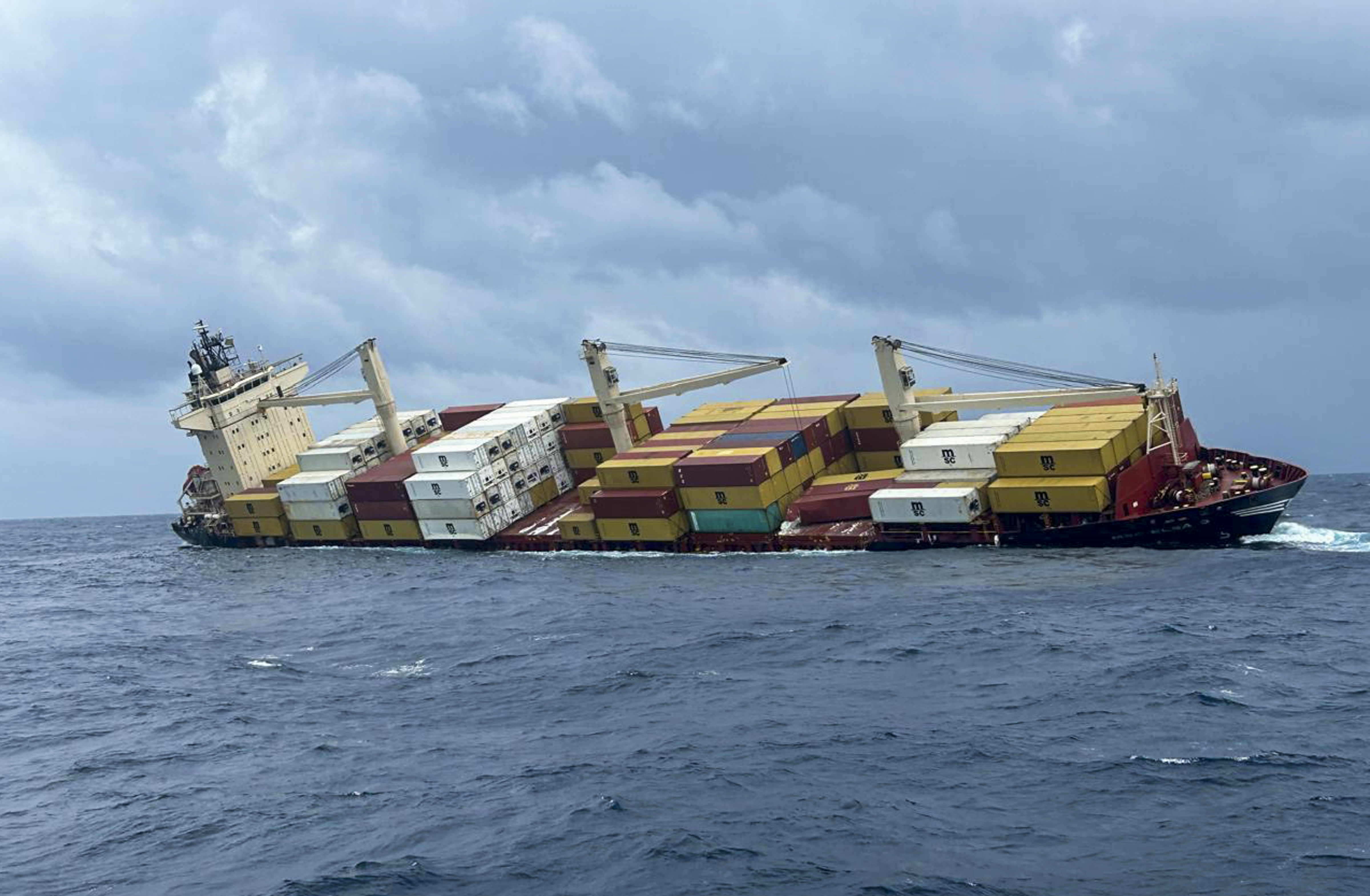 Cargo containers from capsized ship wash ashore in Kerala’s Kollam, sparking fears of chemical leak