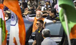 PM Modi holds roadshow in Vadodara to inaugurate, lay foundation for several projects