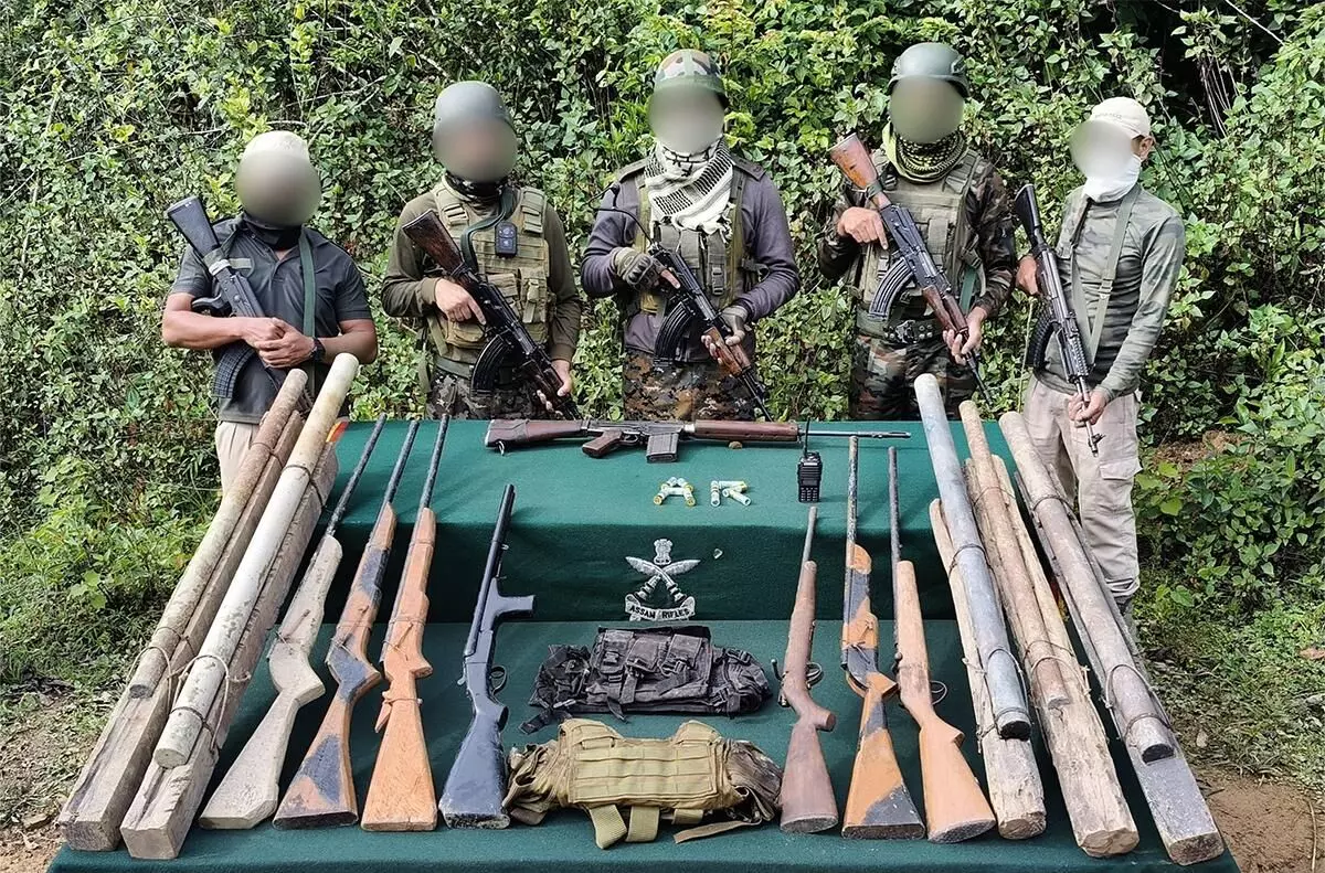 Indian Army, Assam Rifles arrest 13 militant cadres, seize arms in coordinated operations Indian Army, Assam Rifles arrest 13 militant cadres, seize arms in coordinated operations