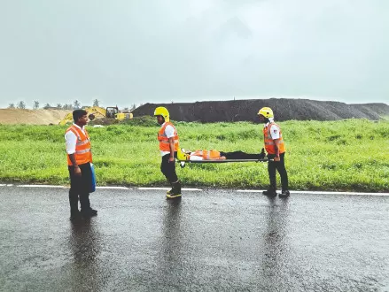 Fire drill held at Kolkata airport Fire drill held at Kolkata airport