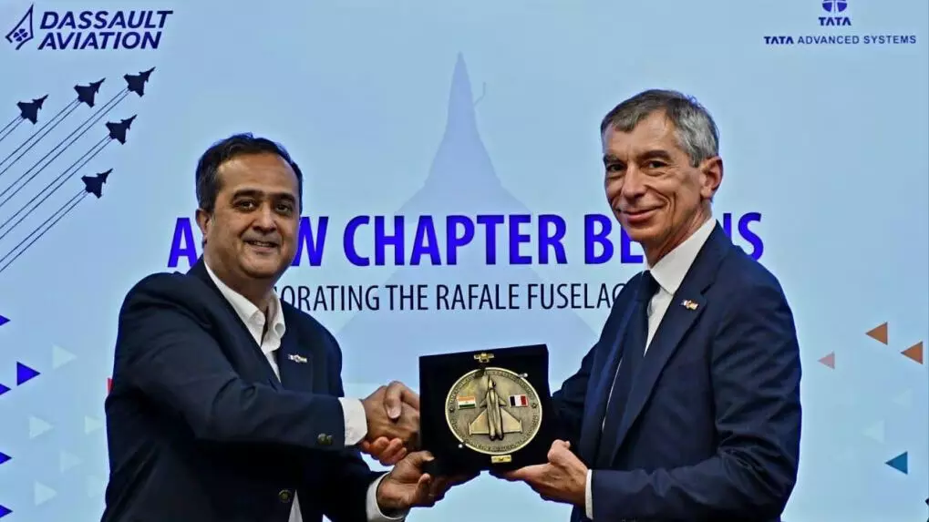 Tata Advanced joins hands with Dassault Aviation to produce Rafale fuselage in India Tata Advanced joins hands with Dassault Aviation to produce Rafale fuselage in India