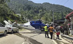 Helicopter on way to Kedarnath crashlands on highway, all 6 onboard safe