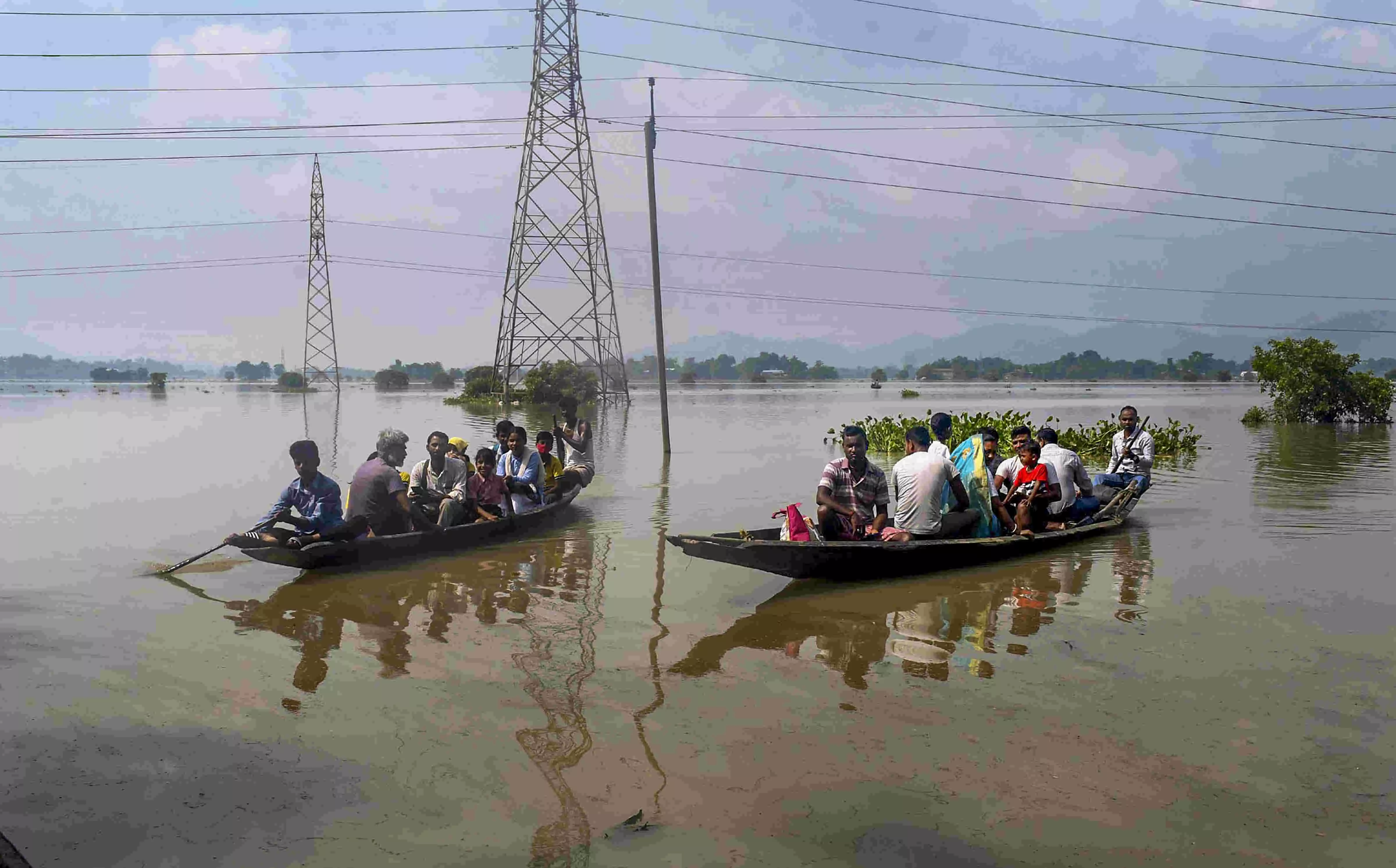 Assam flood situation improves marginally, rivers showing receding trend Assam flood situation improves marginally, rivers showing receding trend