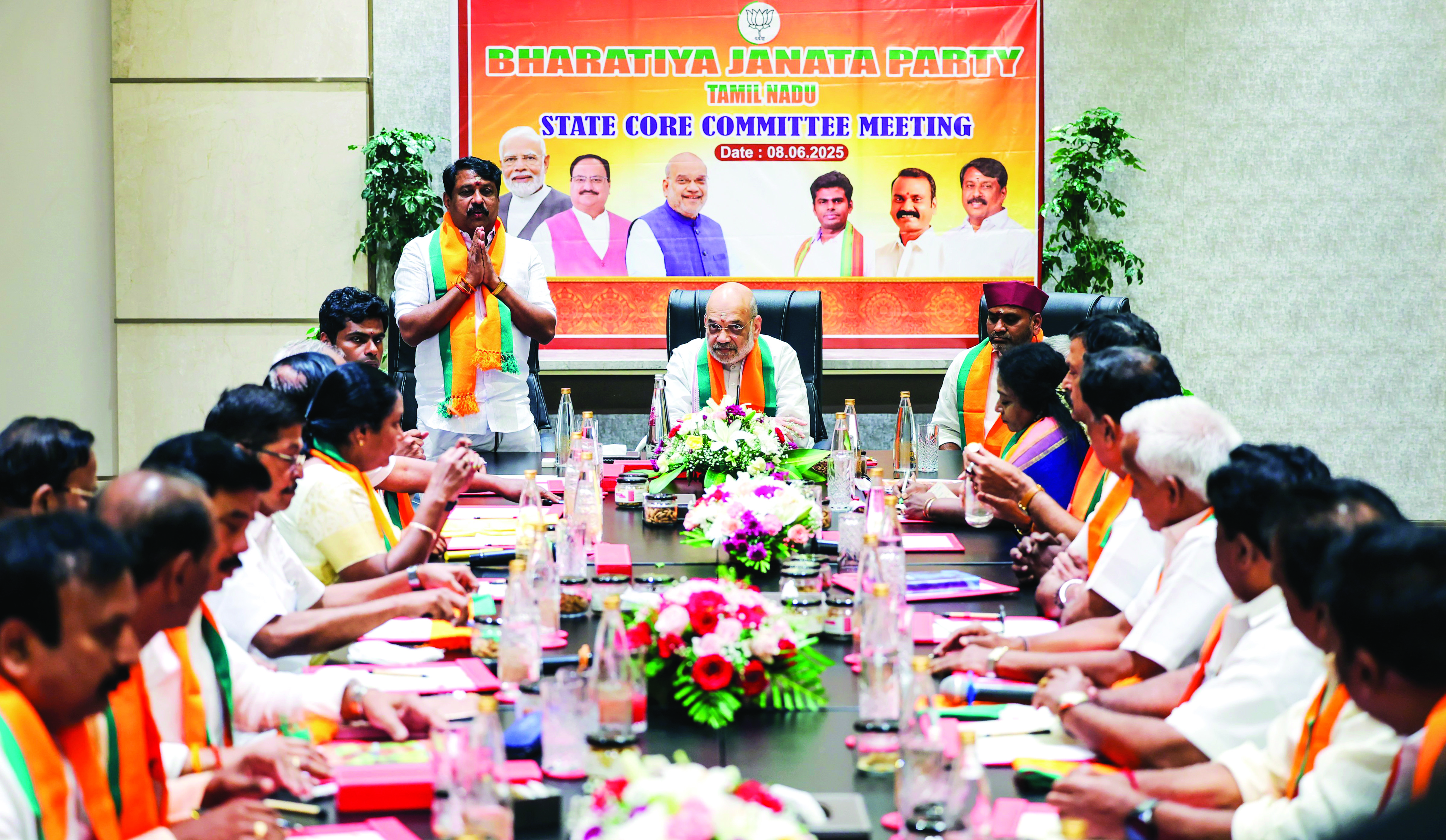 Shah chairs core committee meeting of TN BJP, slams DMK govt for ‘massive corruption’ Shah chairs core committee meeting of TN BJP, slams DMK govt for ‘massive corruption’