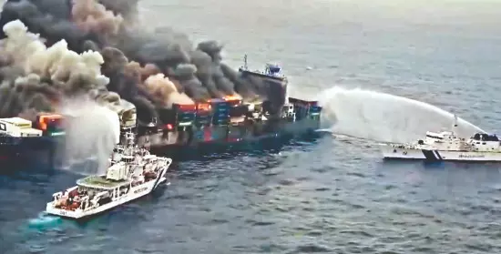 Explosions continue to rock Singapore-flagged ship Explosions continue to rock Singapore-flagged ship