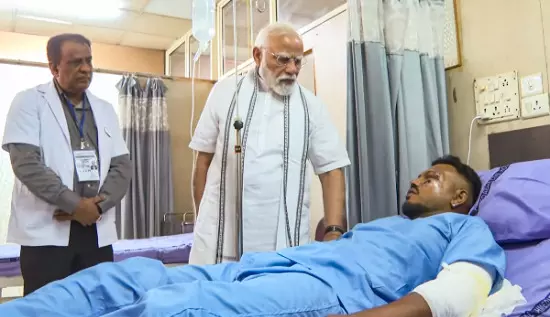 PM Modi meets injured in AI plane crash; six of 265 bodies handed over to kin PM Modi meets injured in AI plane crash; six of 265 bodies handed over to kin