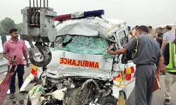 Ambulance-pick-up van collision in UP, five dead