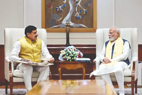 CM Yadav calls on PM Modi, invites him to key events in MP CM Yadav calls on PM Modi, invites him to key events in MP