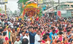 Thousands of devotees gather for 103rd Rath Yatra celebration in Binshira Thousands of devotees gather for 103rd Rath Yatra celebration in Binshira