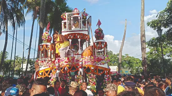 Huge devotee turnout for Madan Mohan Dev’s chariot procession Huge devotee turnout for Madan Mohan Dev’s chariot procession