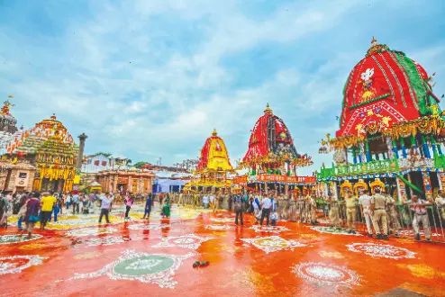 Rath Yatra held amidst cloudy sky, sea of humanity Rath Yatra held amidst cloudy sky, sea of humanity