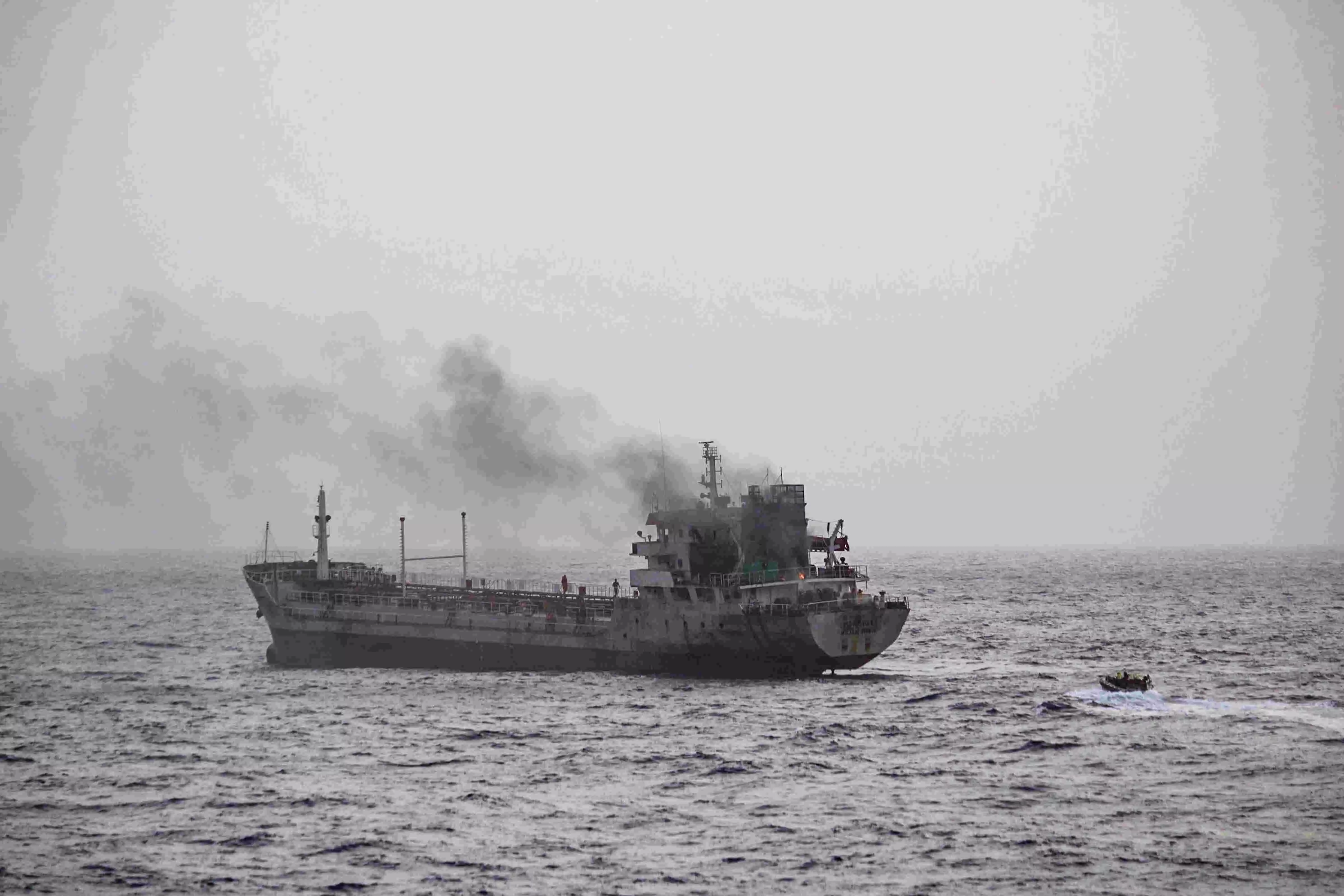 Fire breaks out in commercial vessel with 14 Indian-origin crew; Navy extends help Fire breaks out in commercial vessel with 14 Indian-origin crew; Navy extends help