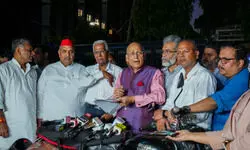 INDIA bloc leaders oppose before EC special revision of electoral rolls in Bihar, allege 2 crore voters may be disenfranchised