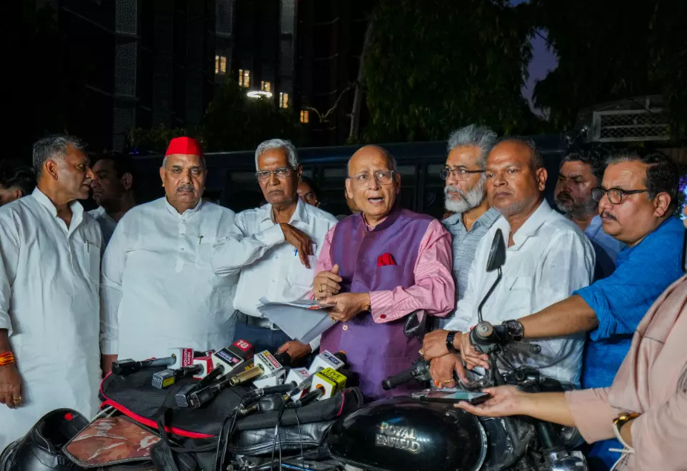 INDIA bloc leaders oppose before EC special revision of electoral rolls in Bihar, allege 2 crore voters may be disenfranchised