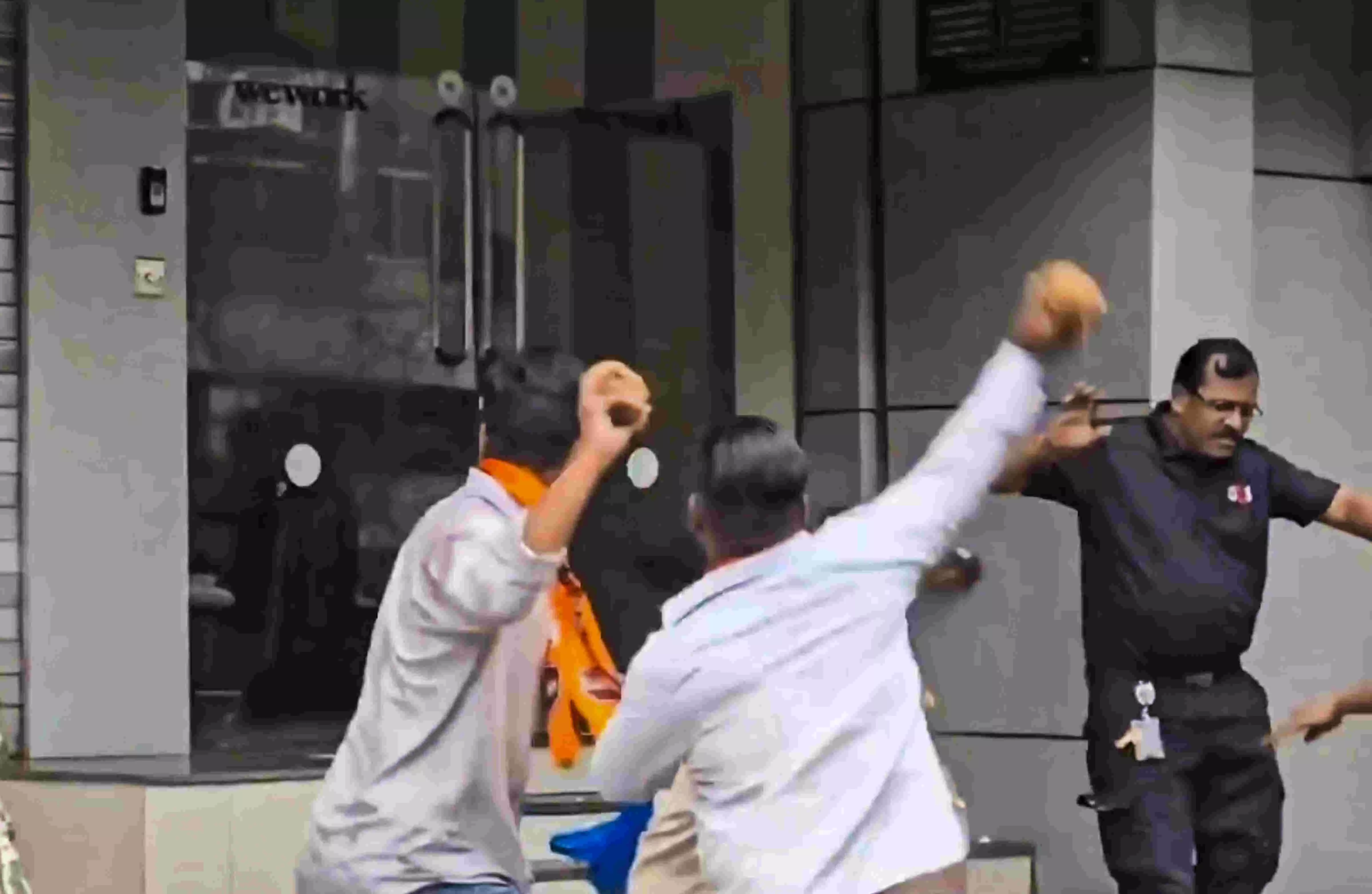 Challenge to Raj on Marathi row: Investor apologises after office attack; 5 MNS supporters detained Challenge to Raj on Marathi row: Investor apologises after office attack; 5 MNS supporters detained