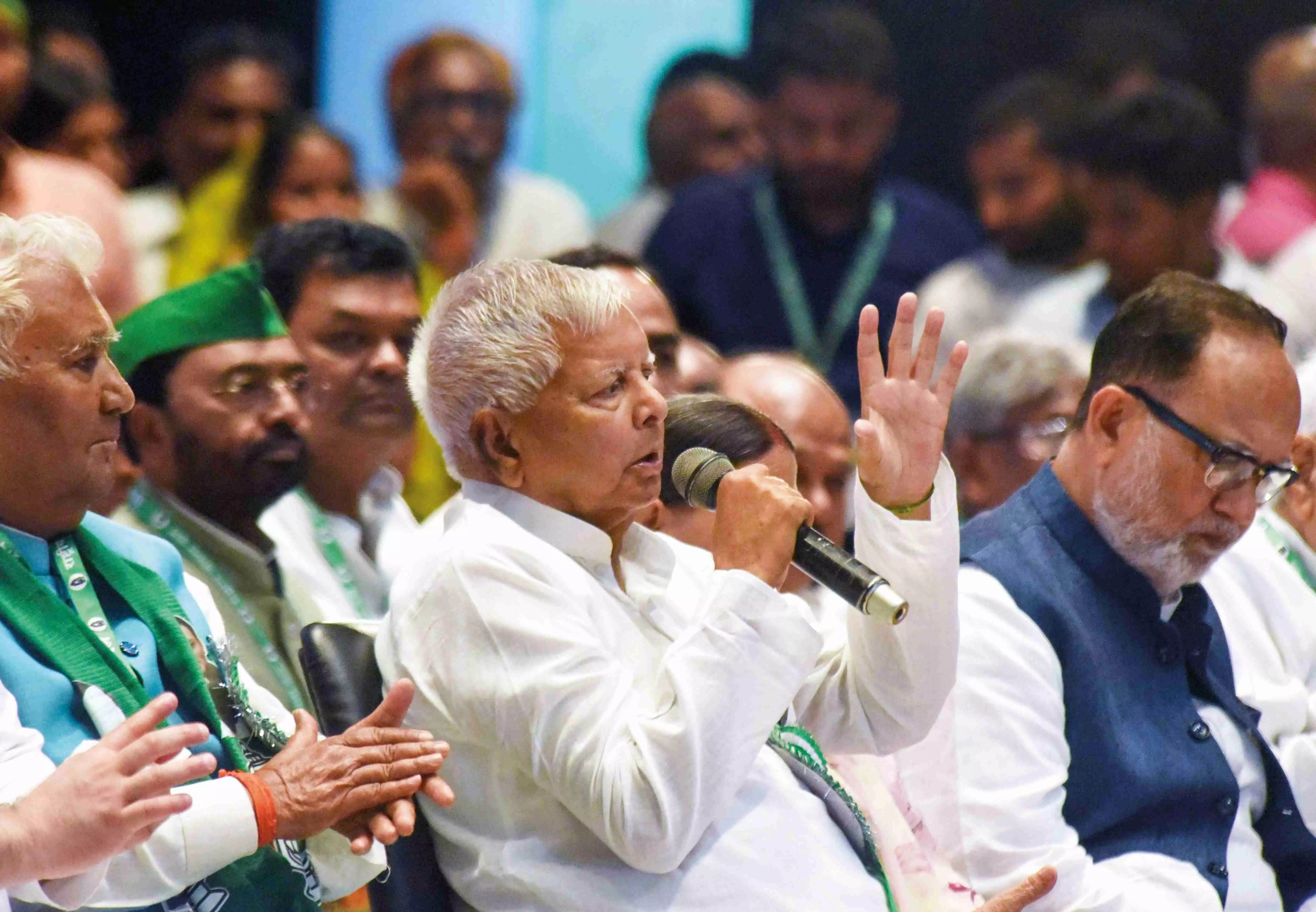 Lalu re-elected RJD president at 78 Lalu re-elected RJD president at 78