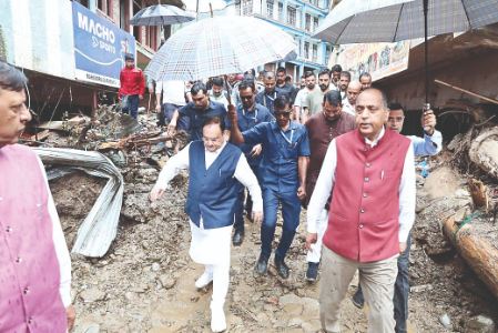 Nadda visits HP, says Centre will consider special relief package