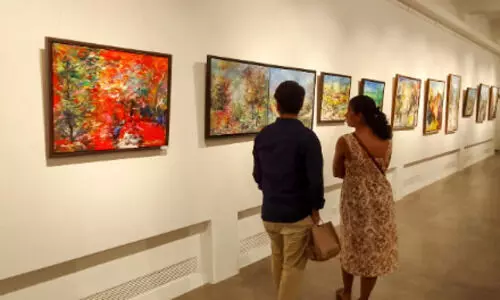 Artist dedicates exhibition to Operation Sindoor, uses vermilion on canvas
