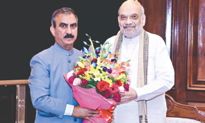 Himachal CM meets Amit Shah, seeks hike in state disaster relief Himachal CM meets Amit Shah, seeks hike in state disaster relief