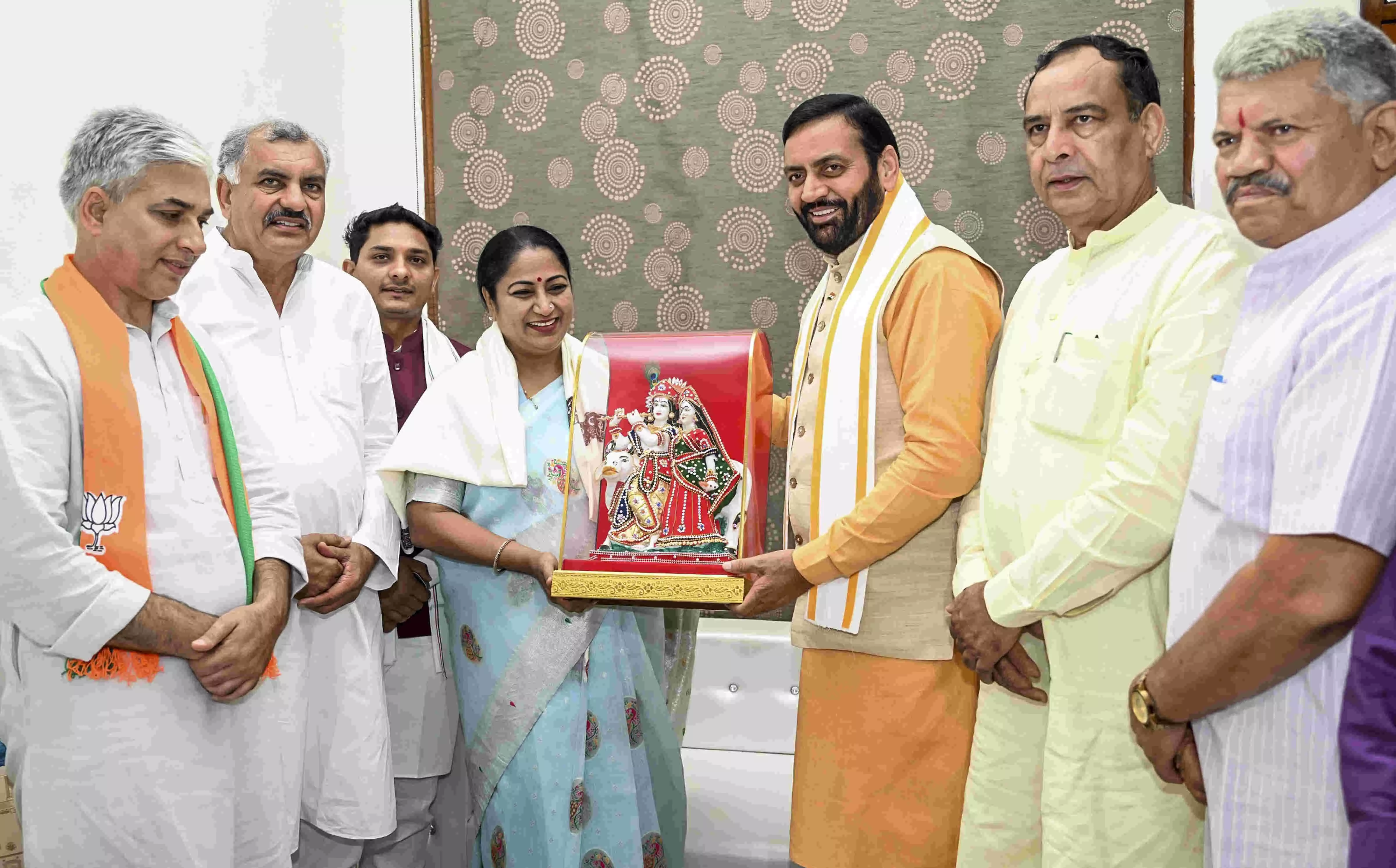 Delhi CM Rekha Gupta visits native village in Haryana on birthday
