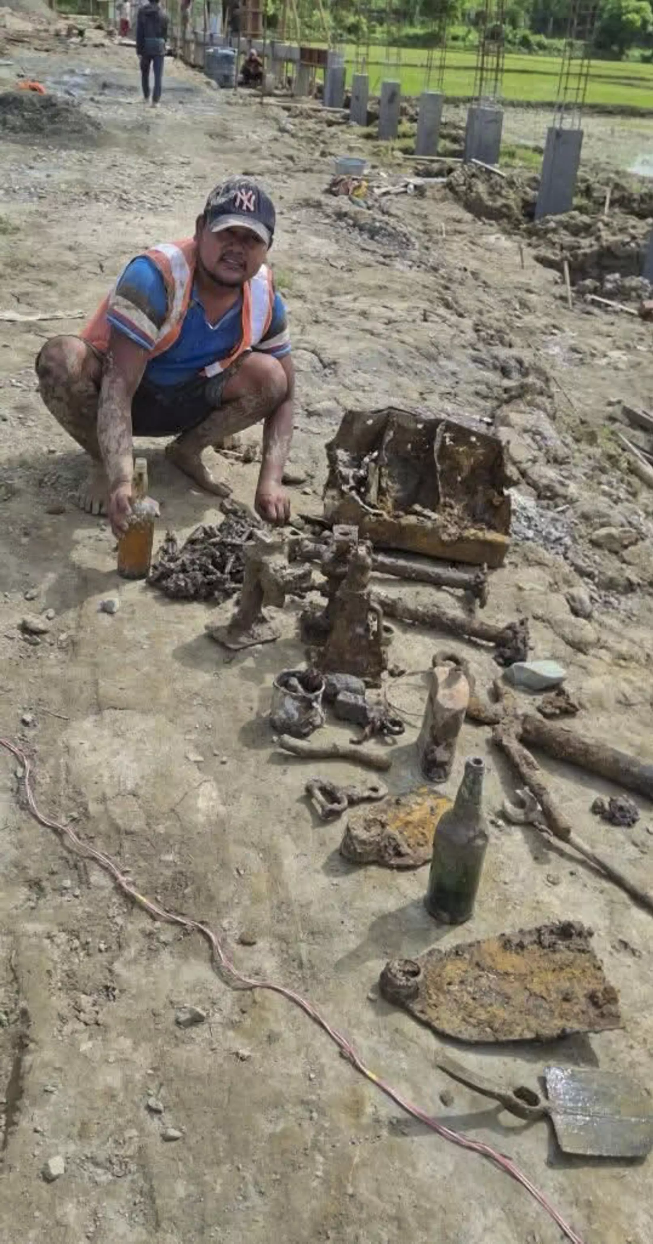 World War 2 relics found in Manipur during digging for construction work World War 2 relics found in Manipur during digging for construction work