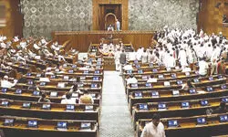 Oppn MPs tear, throw ‘SIR’ posters in bin as symbolic rejection of exercise