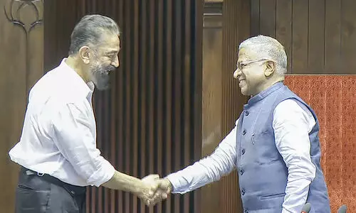 Kamal Haasan, 3 others take oath as Rajya Sabha MPs