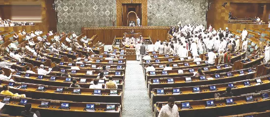 Oppn MPs tear, throw ‘SIR’ posters in bin as symbolic rejection of exercise