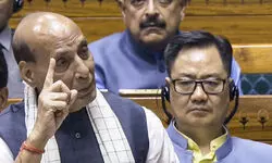 Three terrorists who carried out Pahalgam attack killed: Rajnath Singh in RS