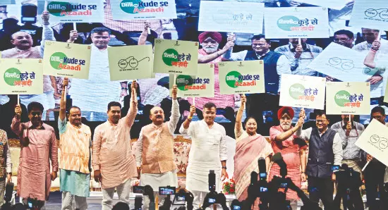 CM Gupta unveils month-long ‘Freedom from Garbage’ drive