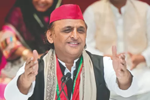 SP’s ‘PDA Pathshala’ sparks row over ‘A for Akhilesh,   D for Dimple’ lessons