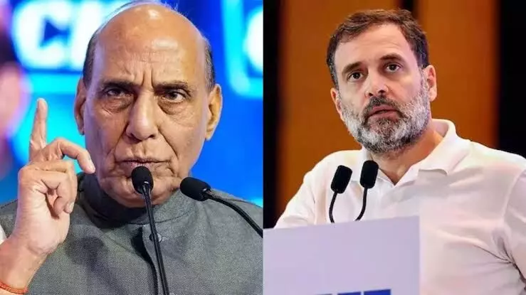 Rajnath dares Rahul to detonate atom bomb of evidence against EC Rajnath dares Rahul to detonate atom bomb of evidence against EC