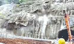 Sevok-Rangpo Rly link: Heavy rain collapses protection wall near Tunnel 7 Sevok-Rangpo Rly link: Heavy rain collapses protection wall near Tunnel 7