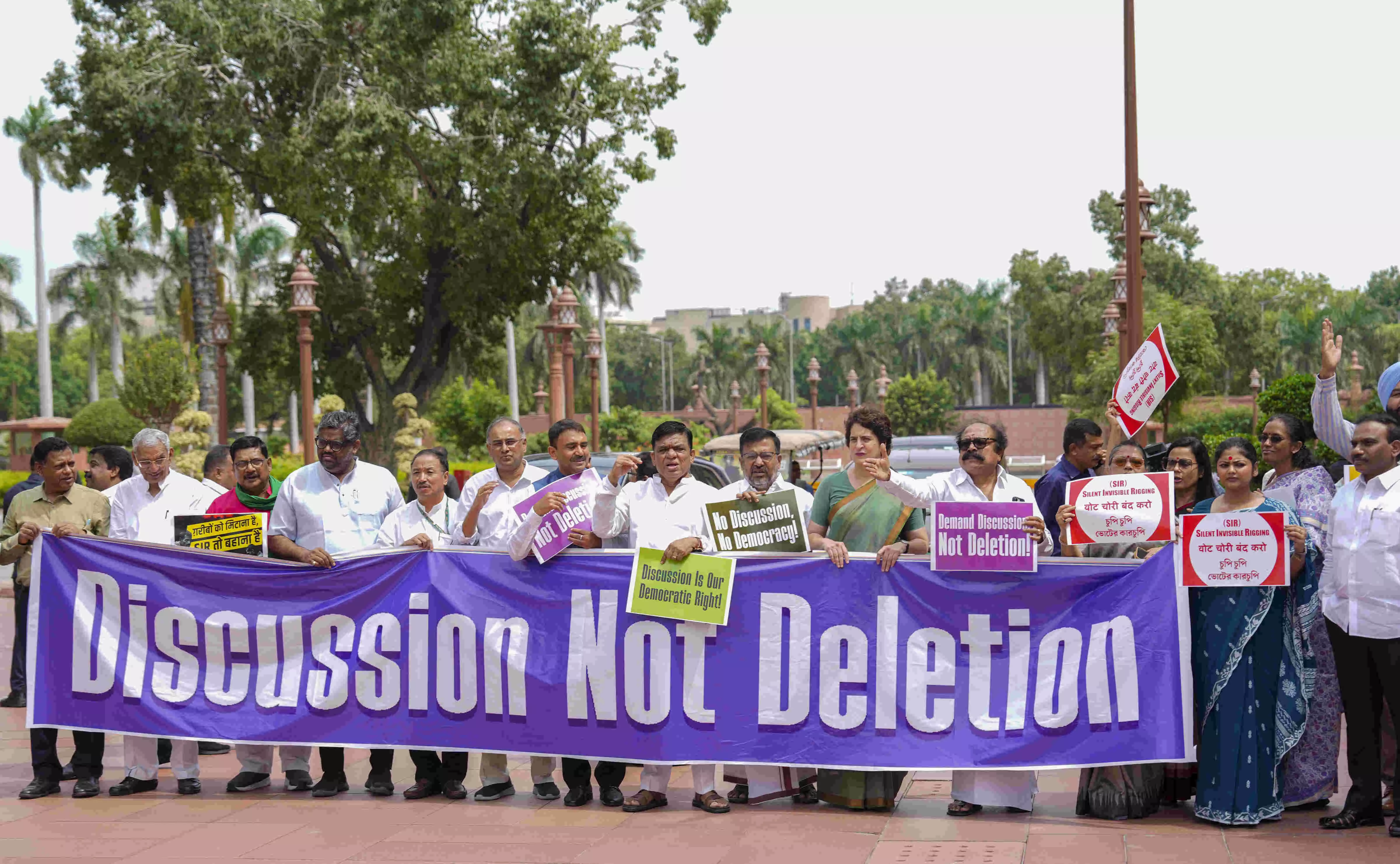 Discussion not deletion: Opposition MPs step up pressure on govt to hold debate on SIR