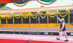 Vande Bharat extends to 150 services as PM Modi inaugurates 3 new trains